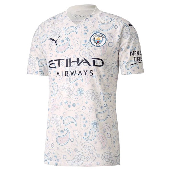 Camiseta Manchester City Replica Tercera Ropa 2020/21 Blanco